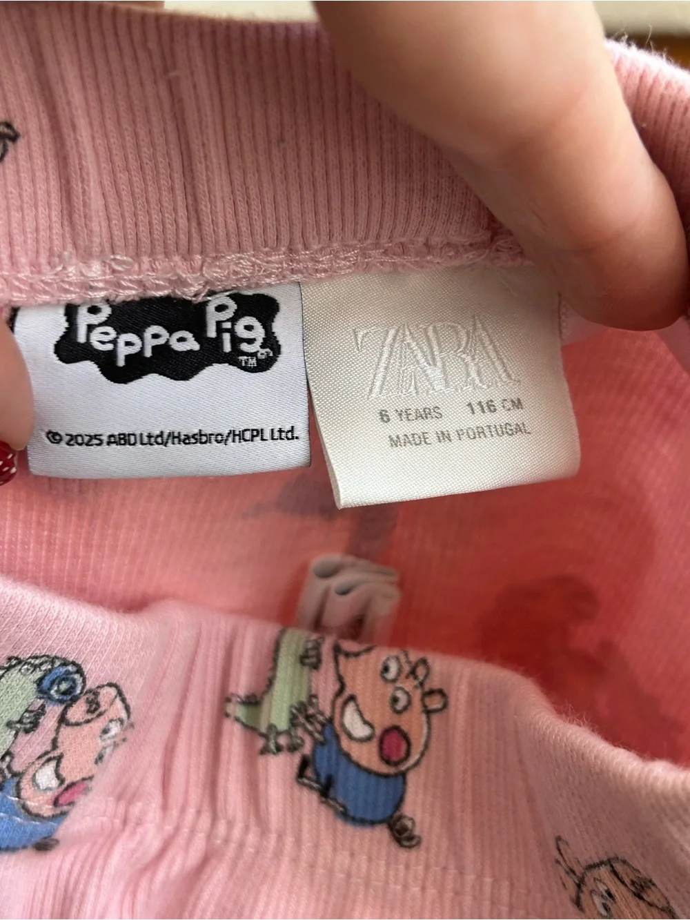 Peppa Pig x Zara New Baby Sister Two Piece Outfit Sweatshirt & Leggings Size 6
